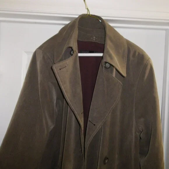 Vintage Unisex Classic London Fog Microfiber Trench Coat w/ Fleece Lining - Picture 2 of 9
